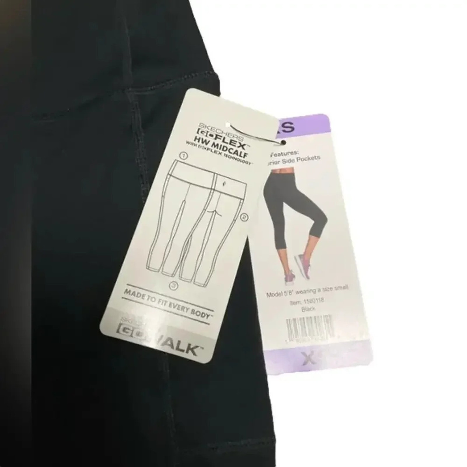 Skechers Women's Athletic Mid Calf Capri Legging Size Xs Nwt